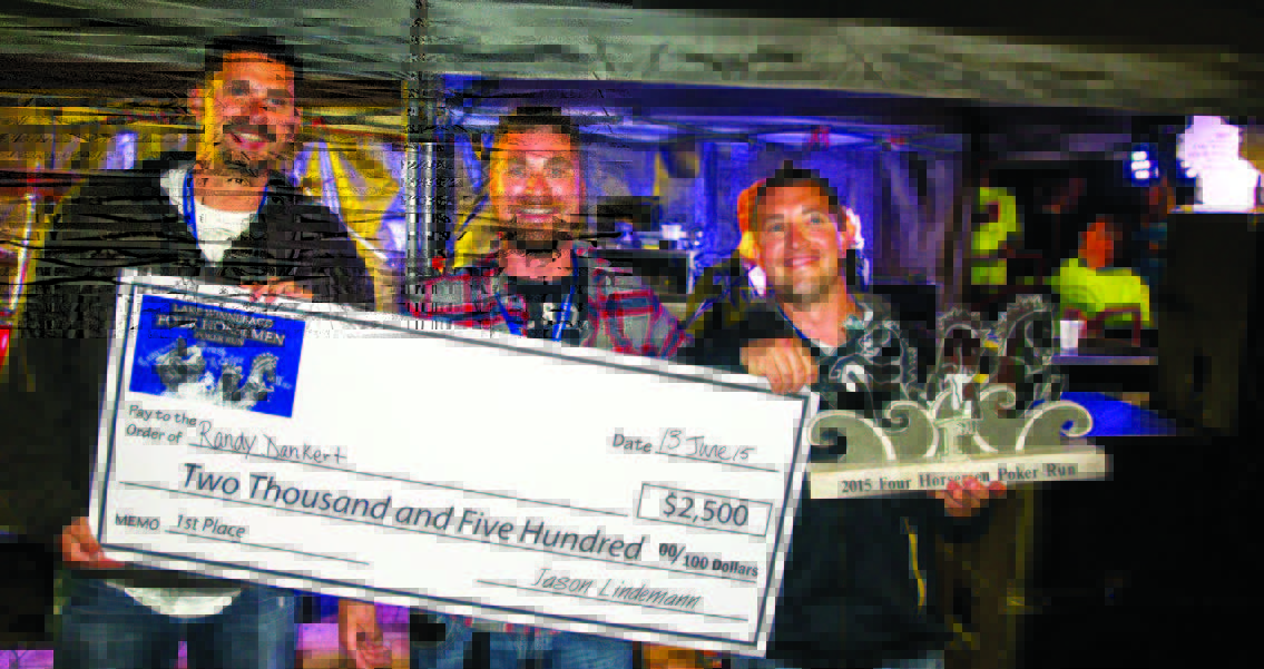 Randy Dankert and his crew took the top spot with the winning card hand that resulted in a $2,500 cash prize.