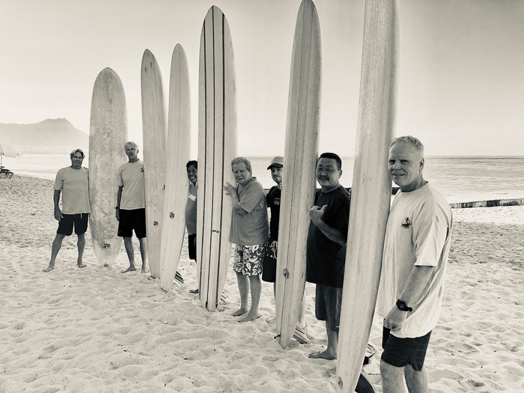 Group photo of surfers