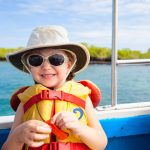 Little girl in a life jacket